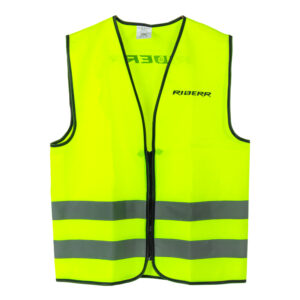 Riderr Hi Vis Vest – high visibility safety vest for motorcyclists.
