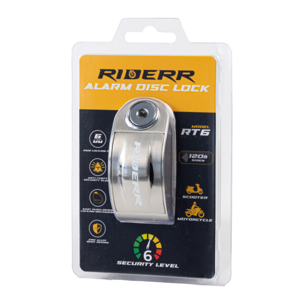 RT6 Alarm Disc Lock - Silver - Image 4