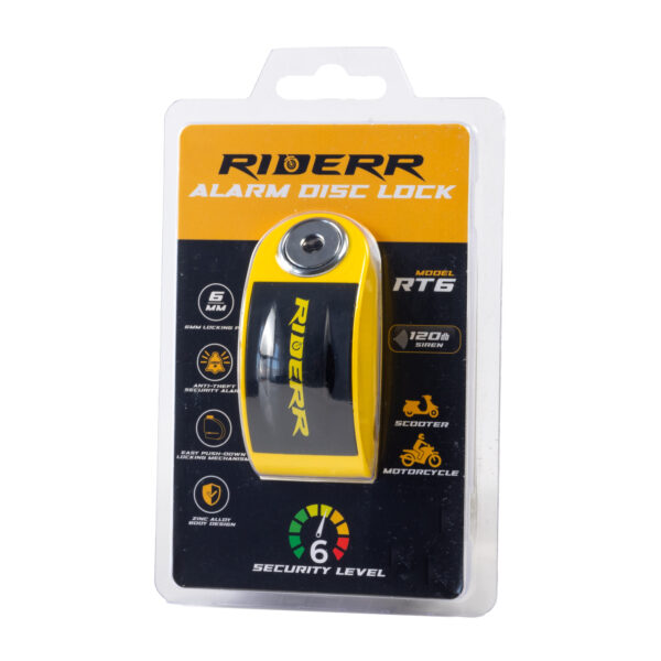 RT6 Alarm Disc Lock - Yellow - Image 4