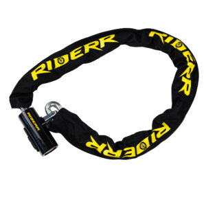 Riderr LinkCore12 Alarm Chain Lock – secure motorcycle chain lock with alarm.