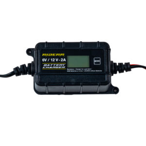 Riderr Pulse2 Battery Charger – compact motorcycle battery charger.